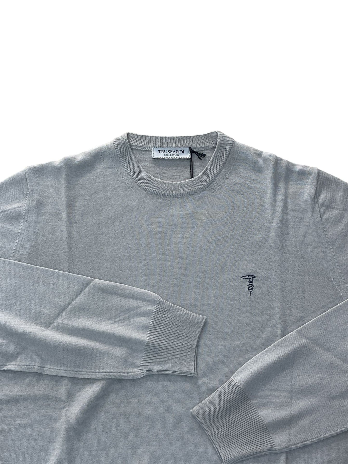 Maglioncino Trussardi Logo ricamato Perla