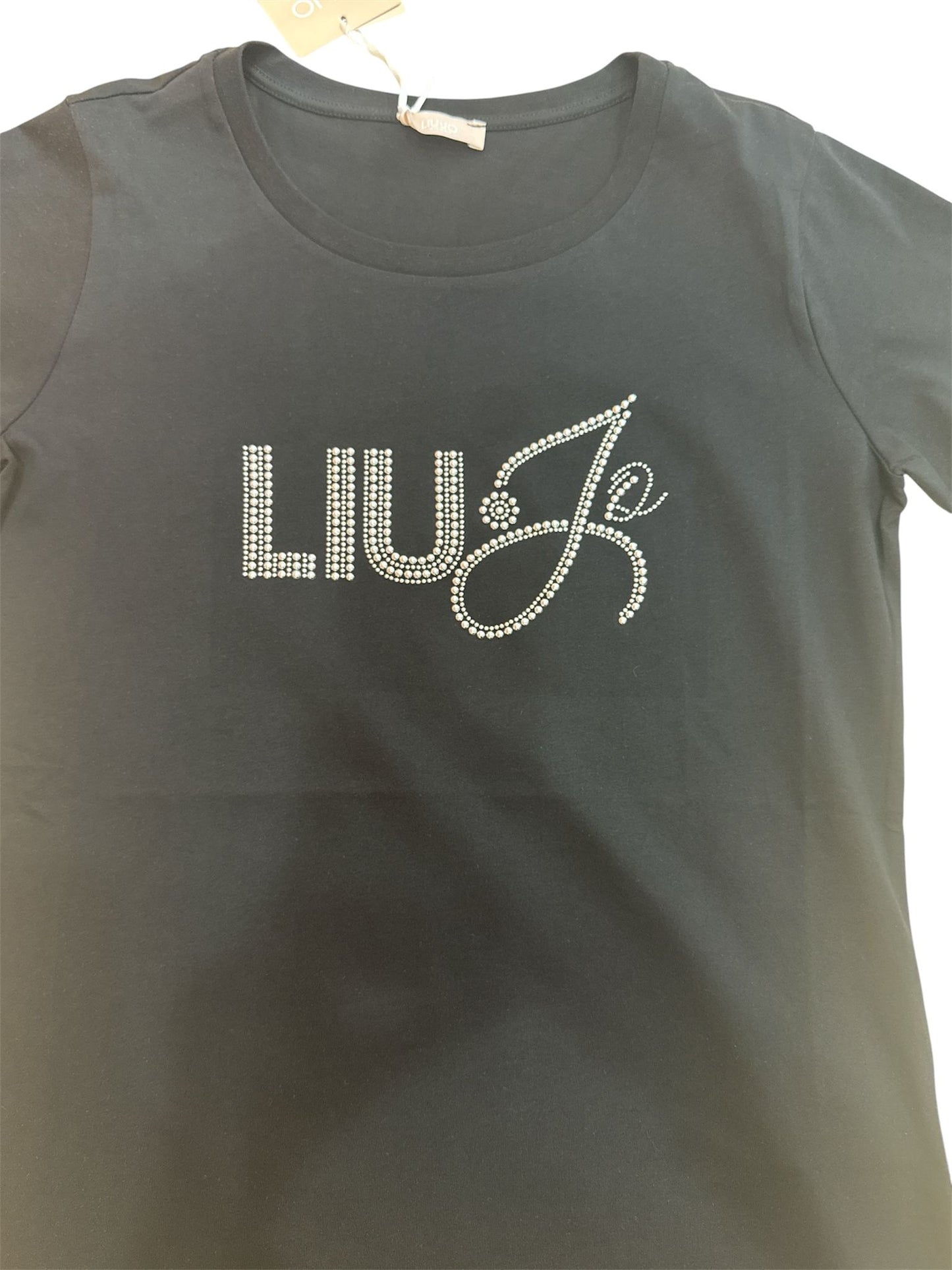T-shirt LIU JO donna maxi logo con borchie