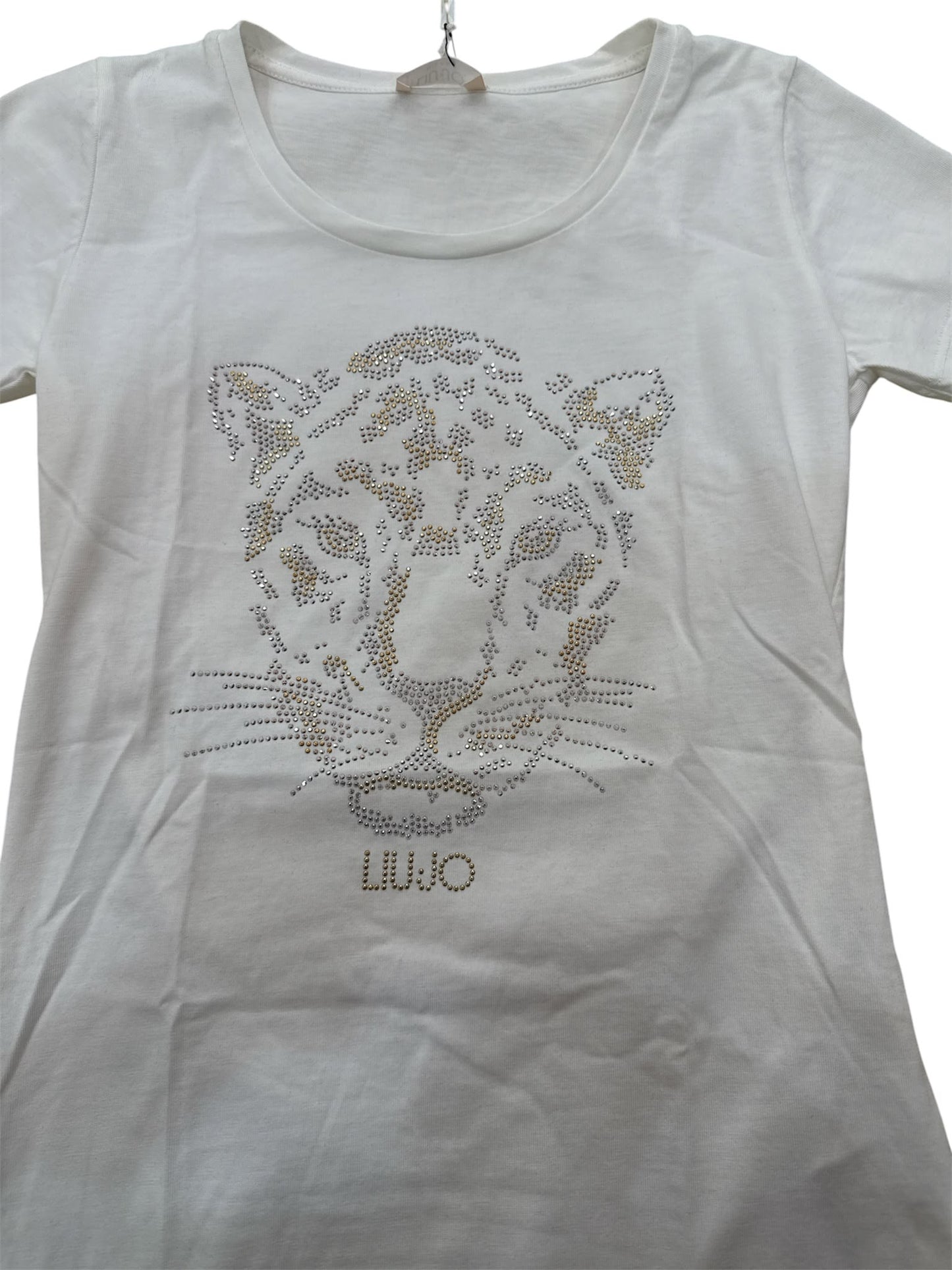 T-shirt donna LIU JO con maxi disegno e strass