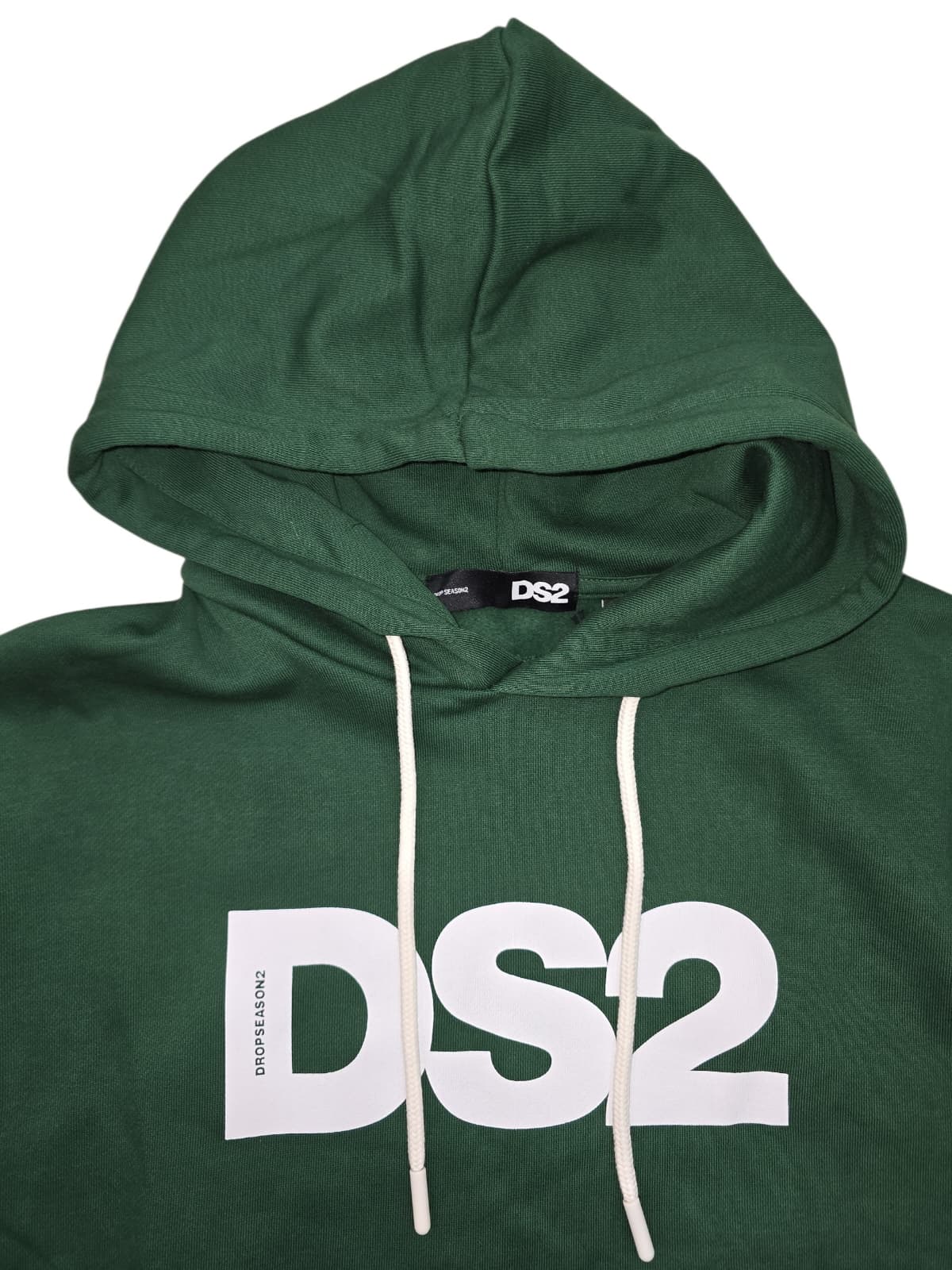 Felpa DS2 DROP SEASON 2 logo in stampa verde 325