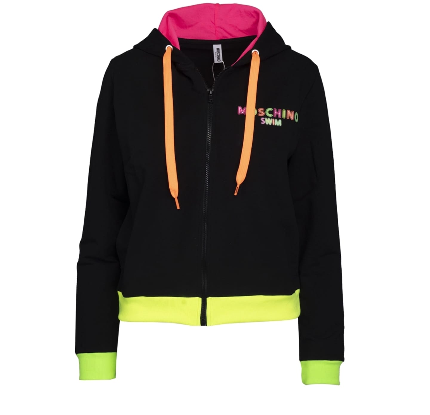 Felpa Moschino in cotone garzato con zip