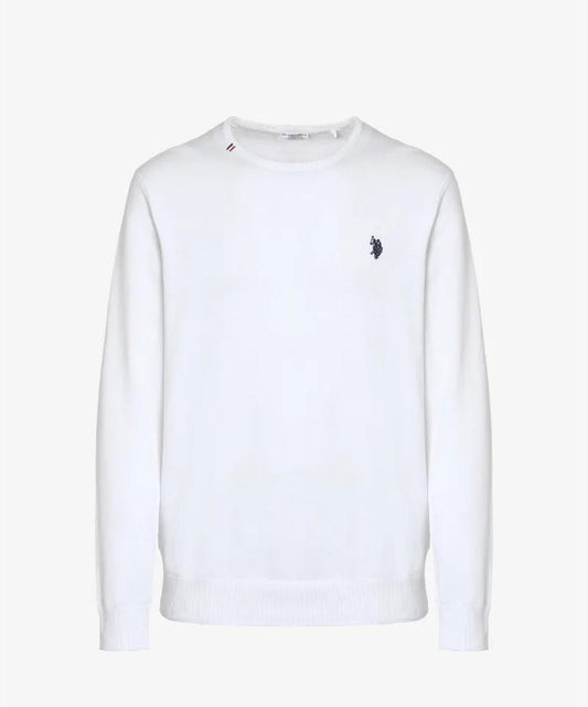 Maglione US POLO ASSN girocollo in cotone Bianca