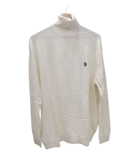 Maglione Dolcevita US POLO logo blu