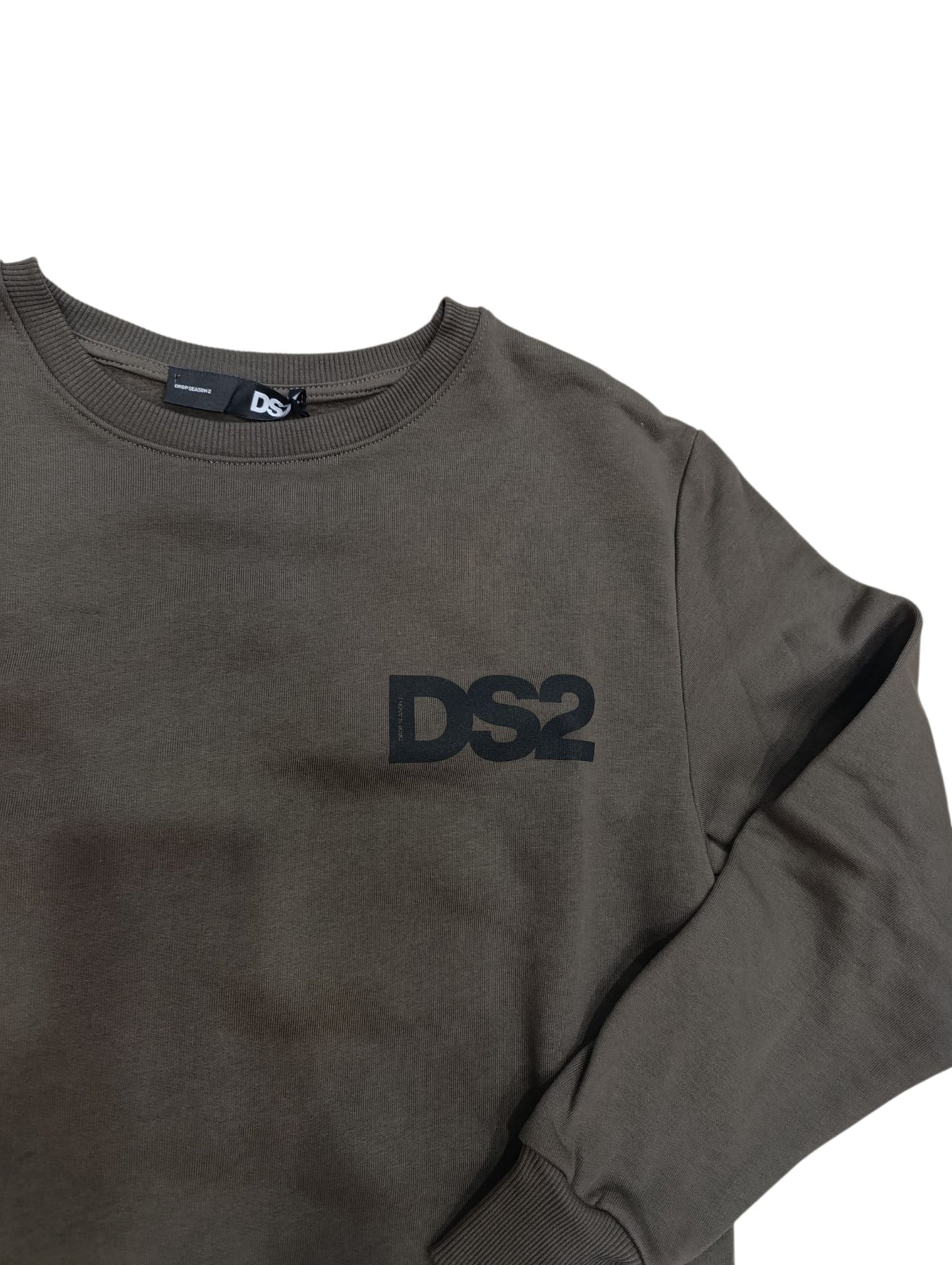 Felpa DROPSEASON2 girocollo logo laterale nero