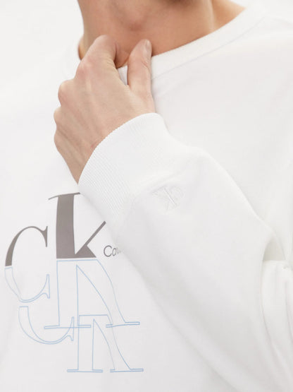 Felpa Calvin Klein Uomo Maxi logo 2 colori