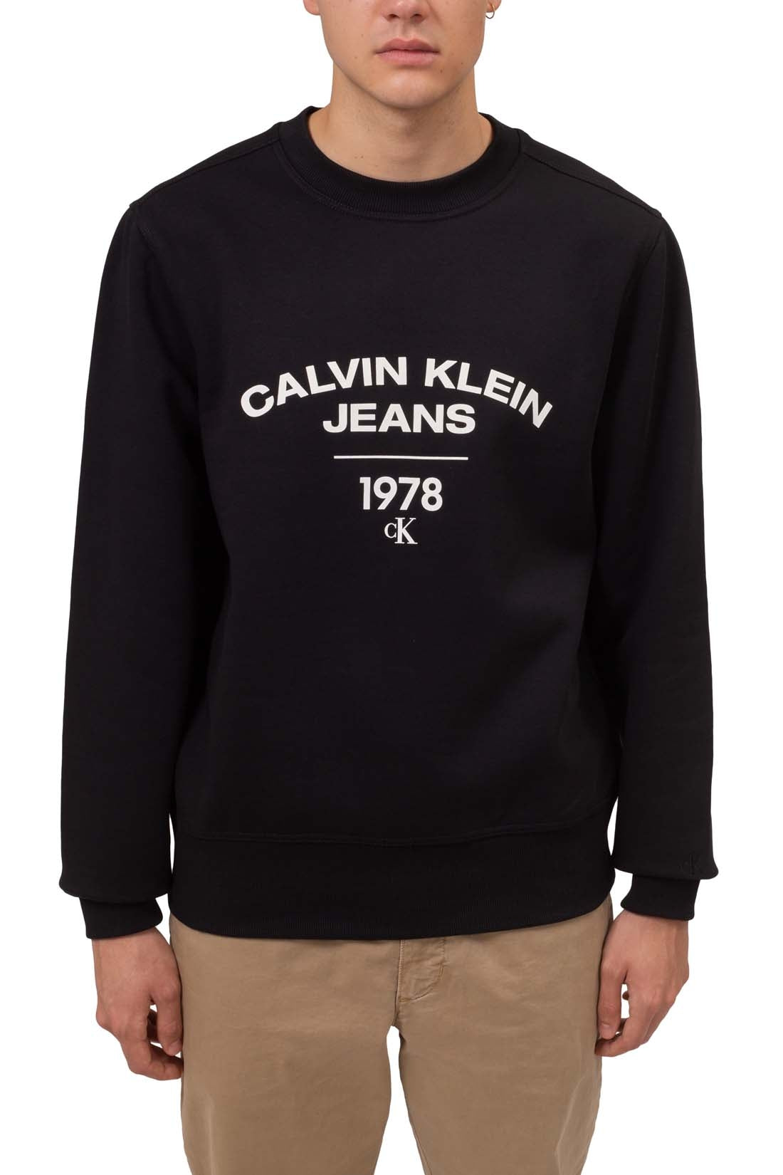 Felpa Calvin Klein  garzata in maxi logo