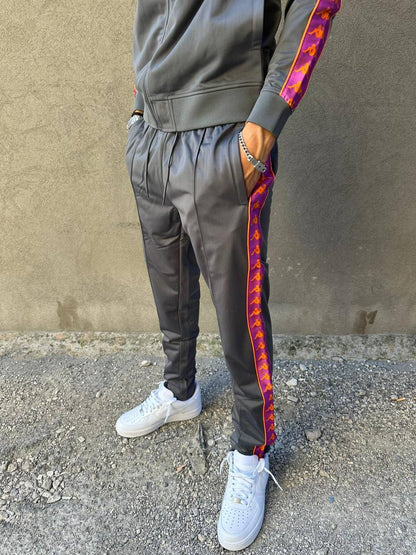Tuta KAPPA in acetato Grey-Charcoal-Orchid-orange