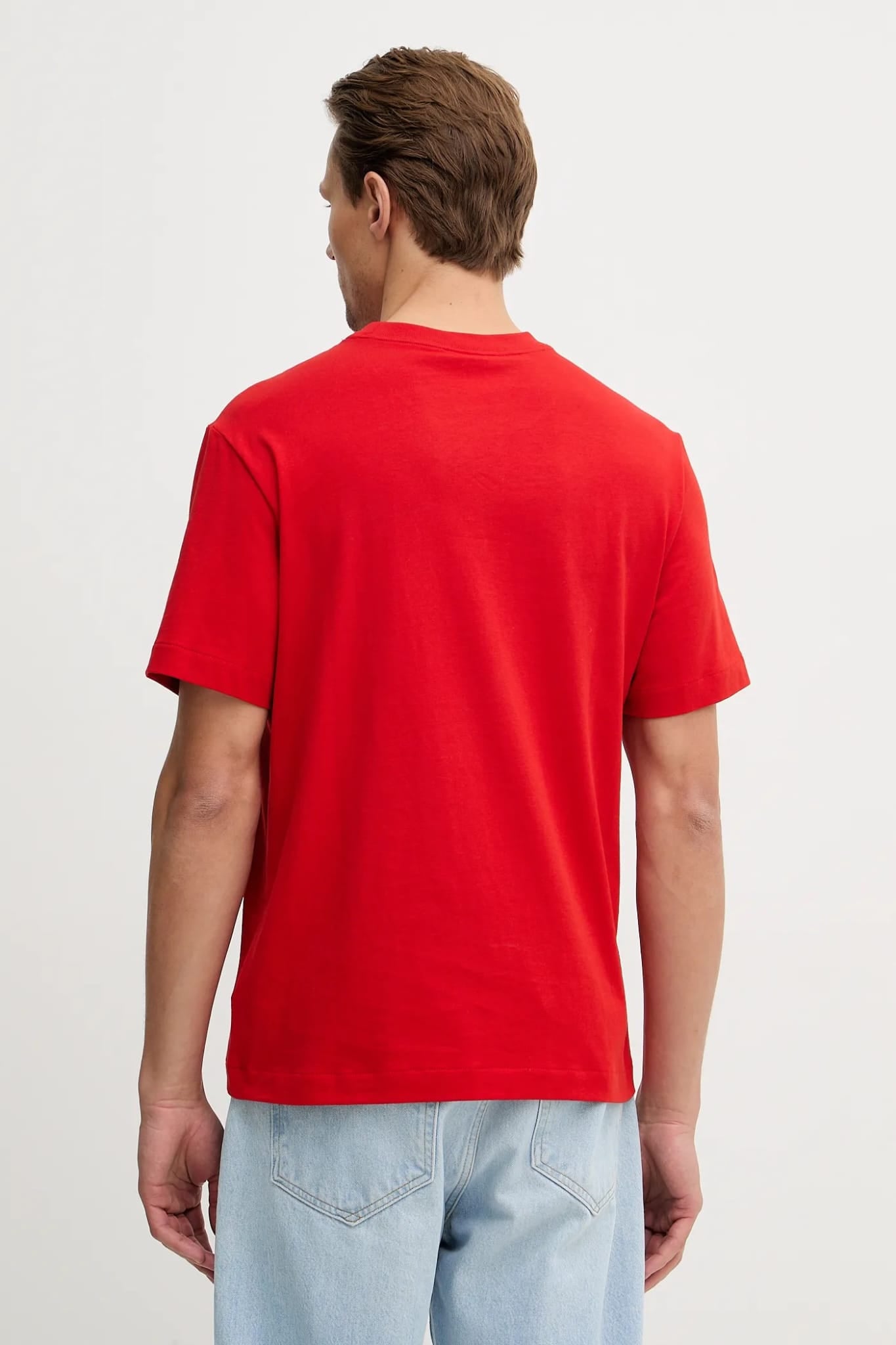 T-shirt CALVIN KLEIN Rossa con logo Bianco