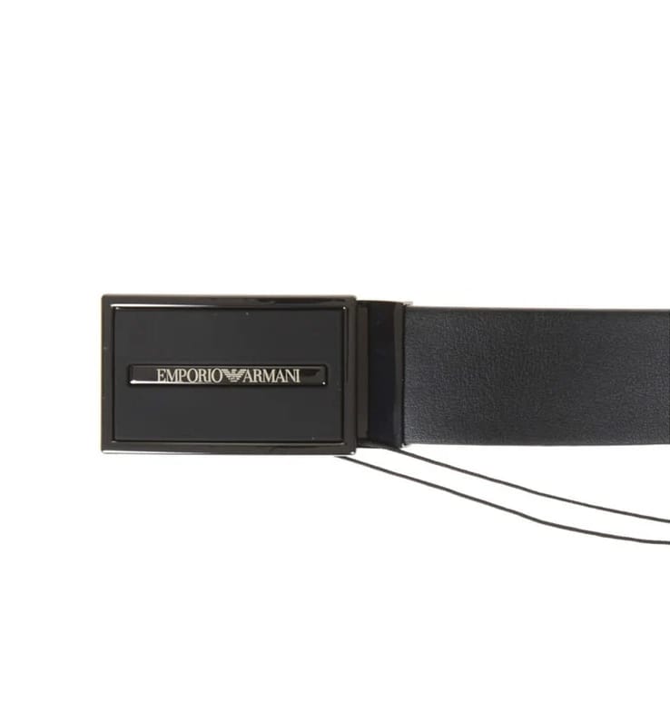 Cintura Emporio Armani Reversibile in gomma acciai