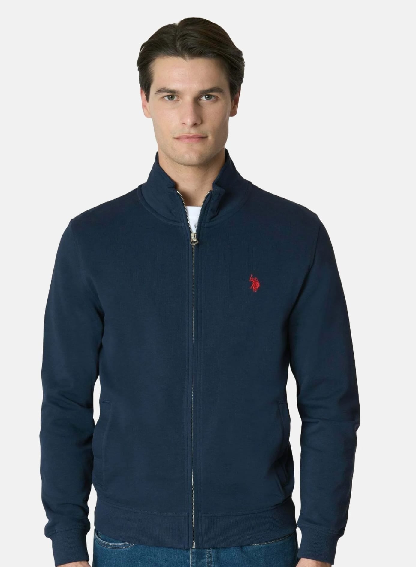 Felpa Girocollo con zip U.S POLO ASSN