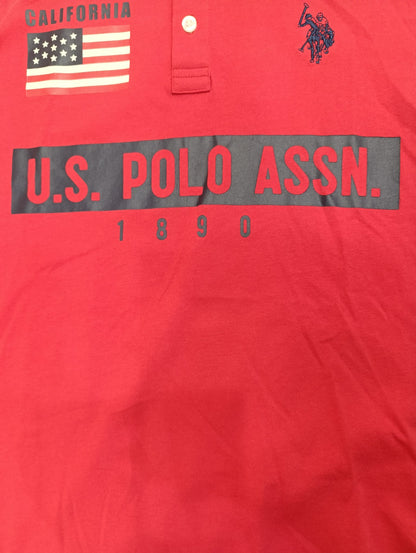 POLO U.S POLO ASSN  Maxi logo e bandiera  2 colori