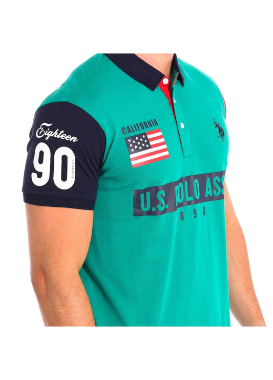 POLO U.S POLO ASSN  Maxi logo e bandiera  2 colori