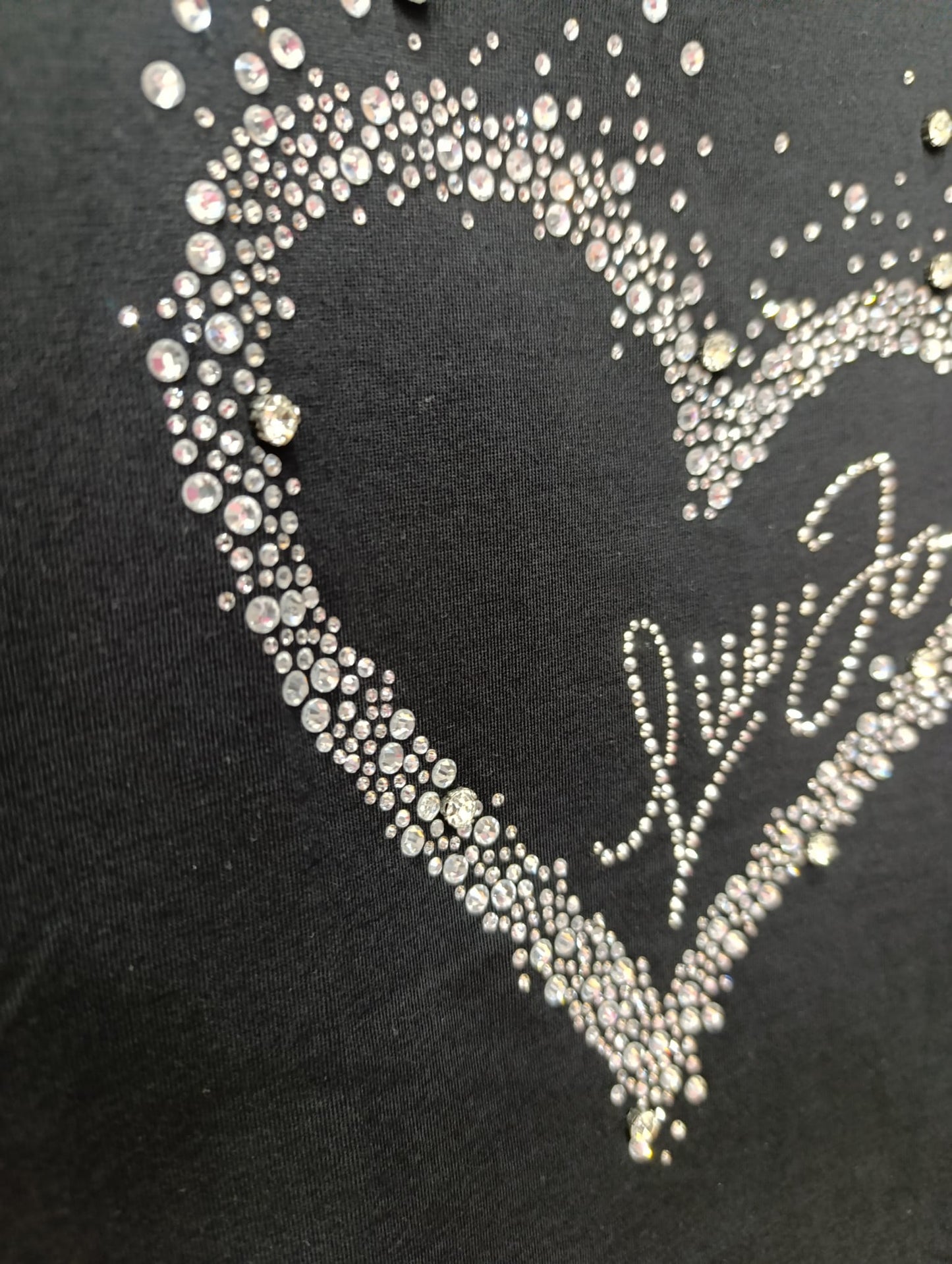 T-shirt LIU-JO in cotone  con strass a cuore
