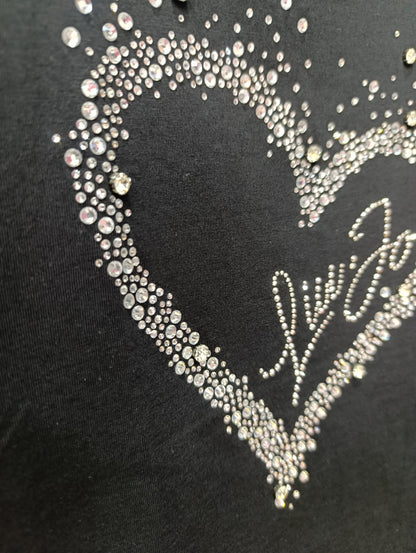 T-shirt LIU-JO in cotone  con strass a cuore