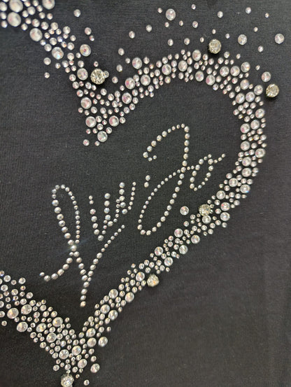 T-shirt LIU-JO in cotone  con strass a cuore