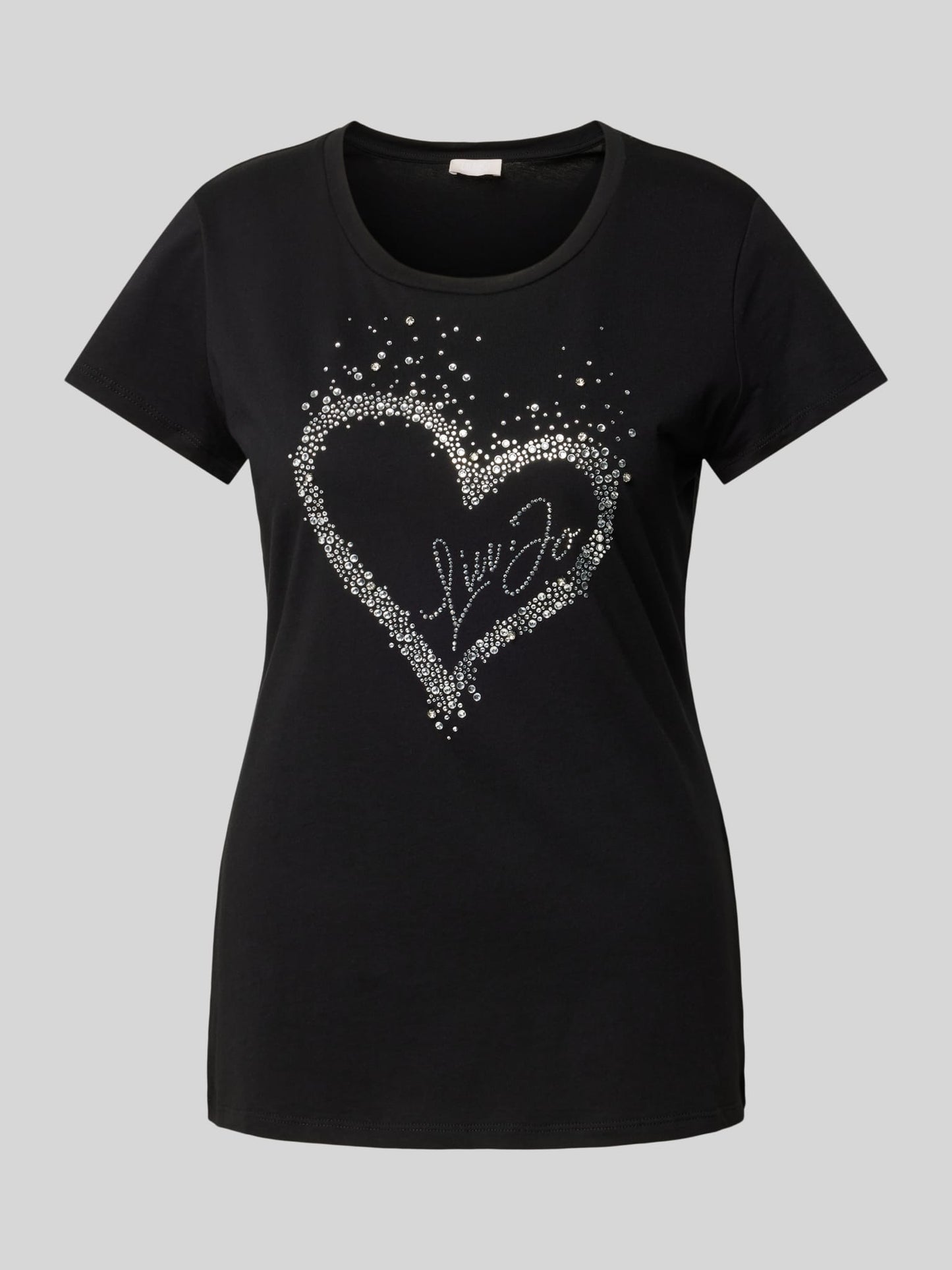 T-shirt LIU-JO in cotone  con strass a cuore