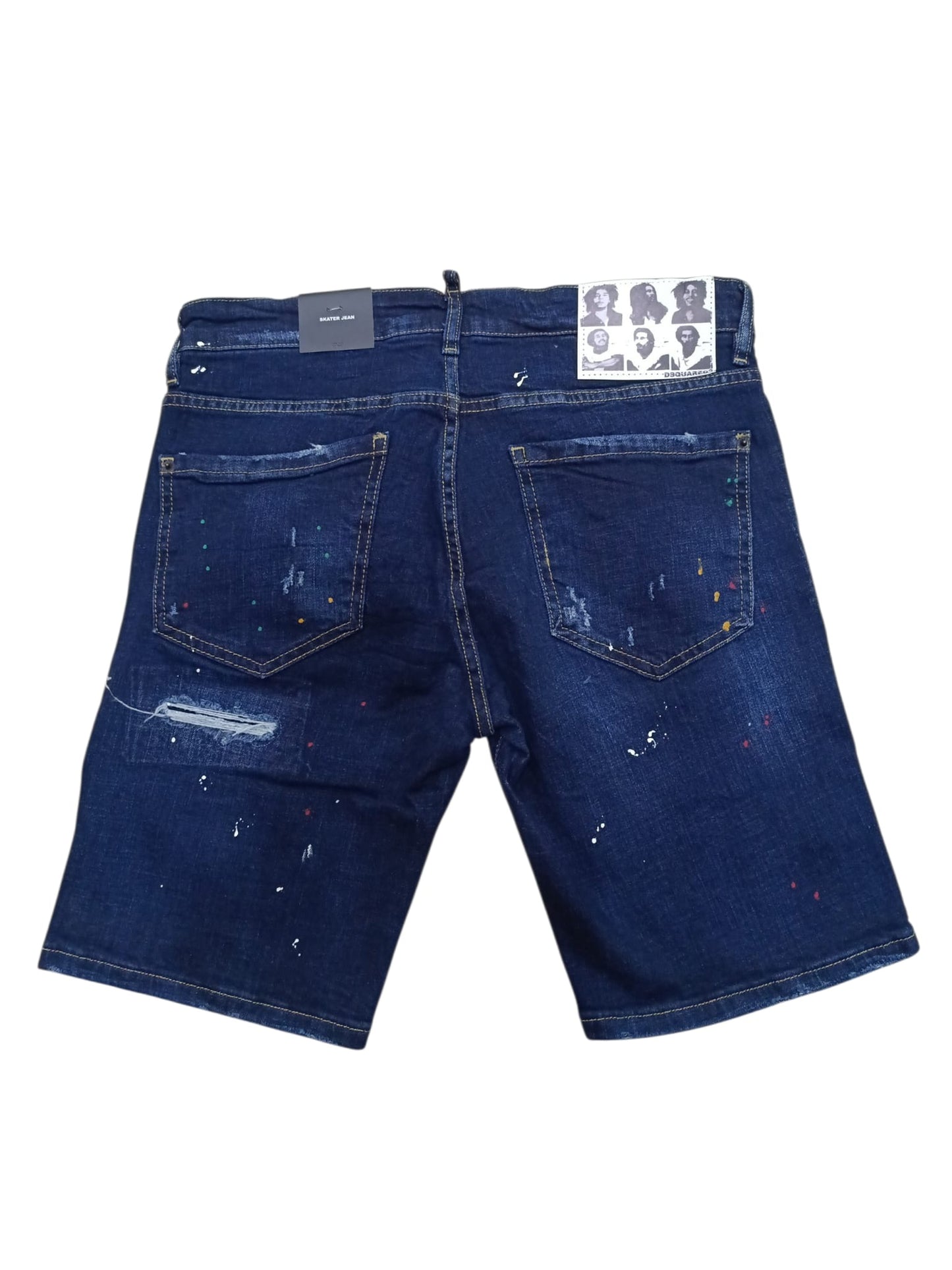 Pantaloncino di Jeans DSQUARED2 con schizzi  087