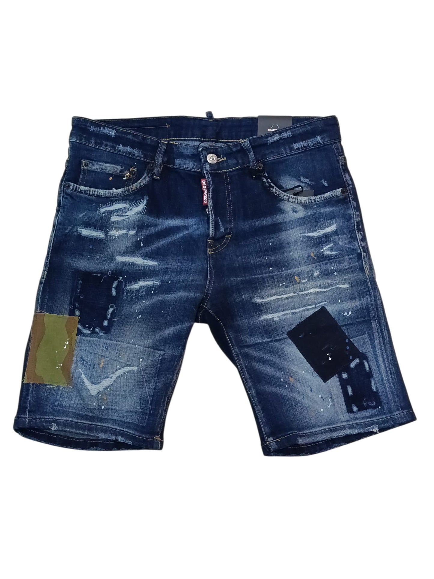 Pantaoncino di Jeans DSQUARED2 646 con toppa verde