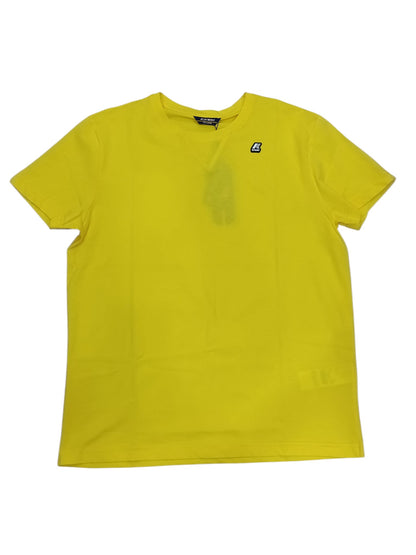 T-shirt K-WAY gialla logo laterale 4Q0