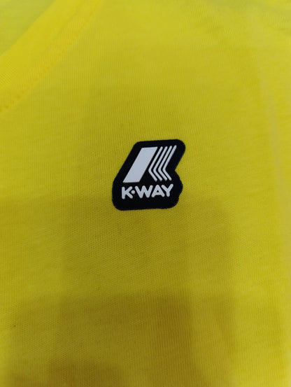 T-shirt K-WAY gialla logo laterale 4Q0