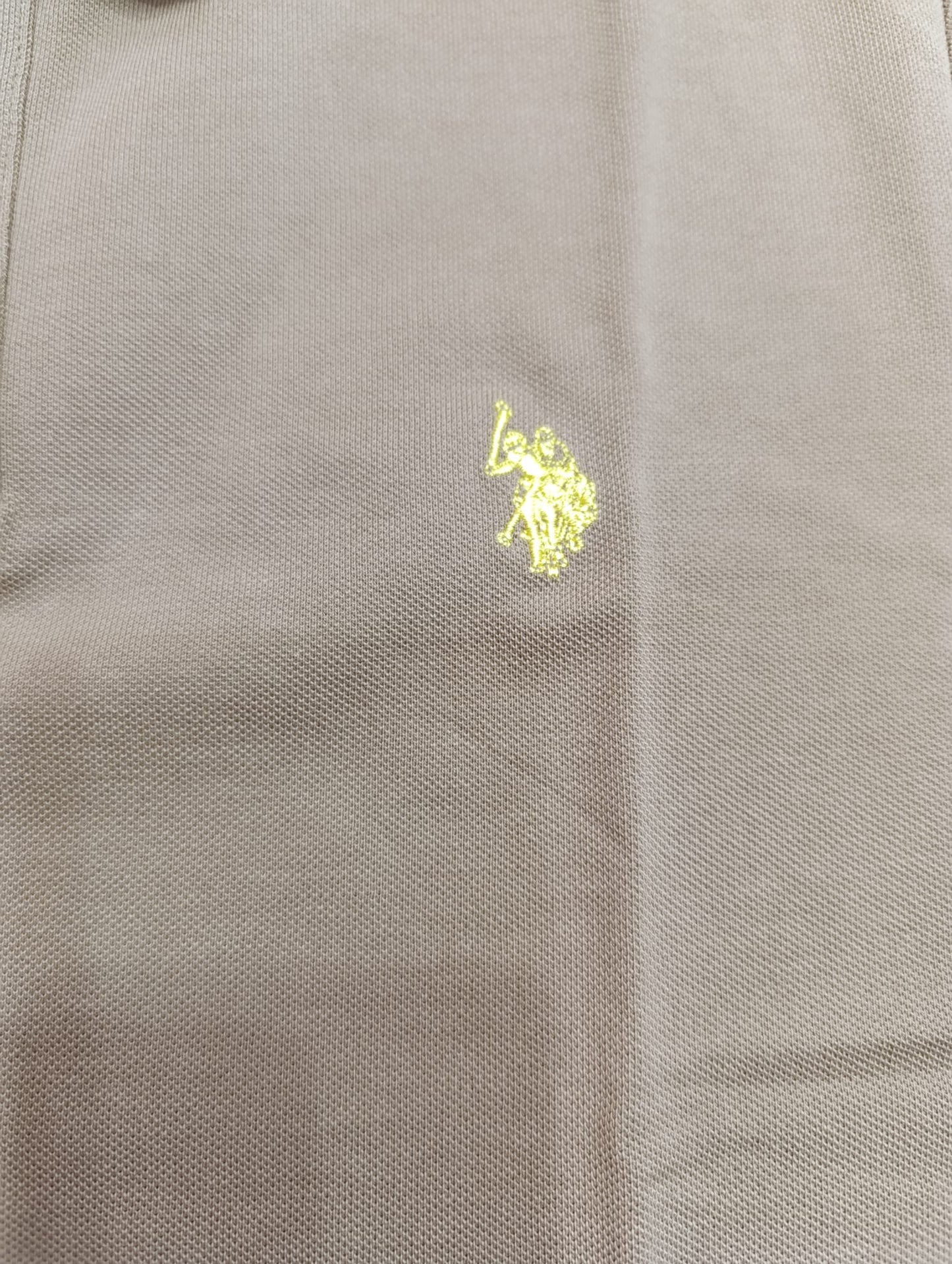 Polo U.S POLO ASSN. marrone e gialla 065