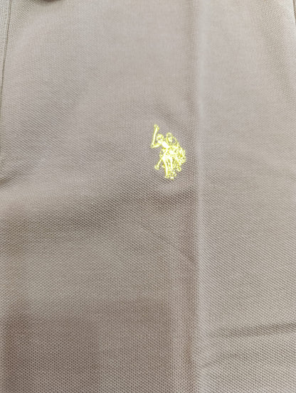 Polo U.S POLO ASSN. marrone e gialla 065