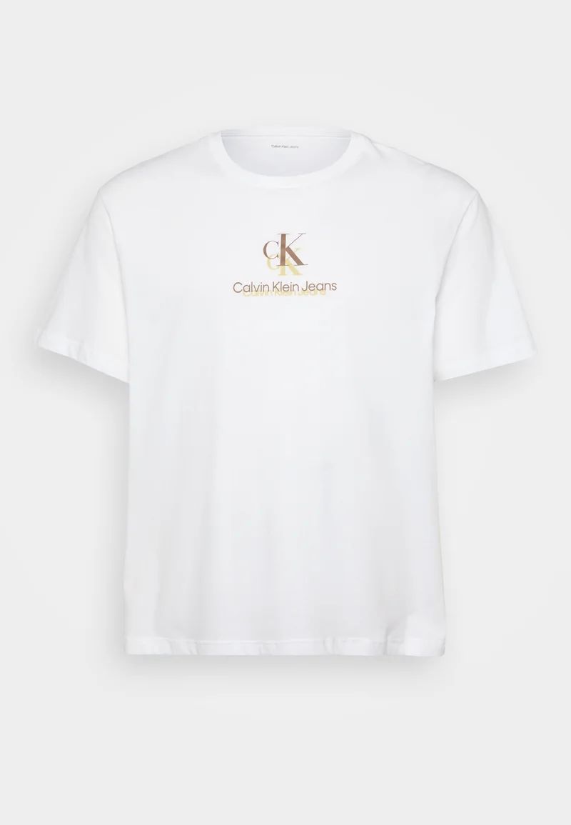 T-shirt Calvin Klein a logo sdoppiato 496