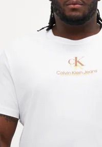 T-shirt Calvin Klein a logo sdoppiato 496