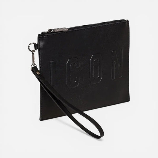 Pochette uomo ICON con logo in rilievo 04A07