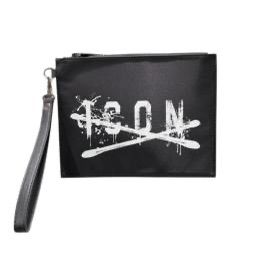 Pochette uomo ICON in tessuto con logo schizzi nic