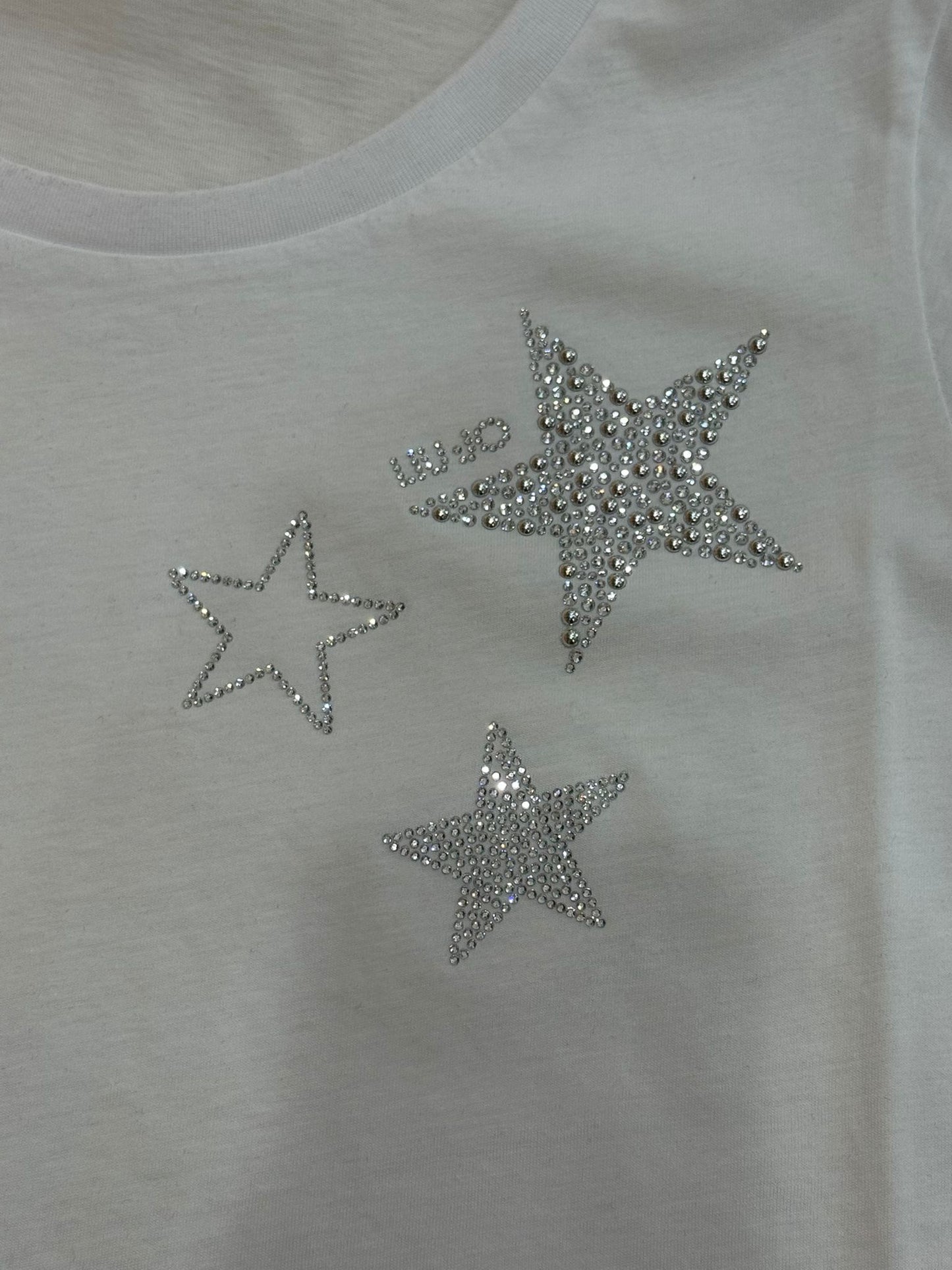 T-shirt LIU JO donna stelle con stass