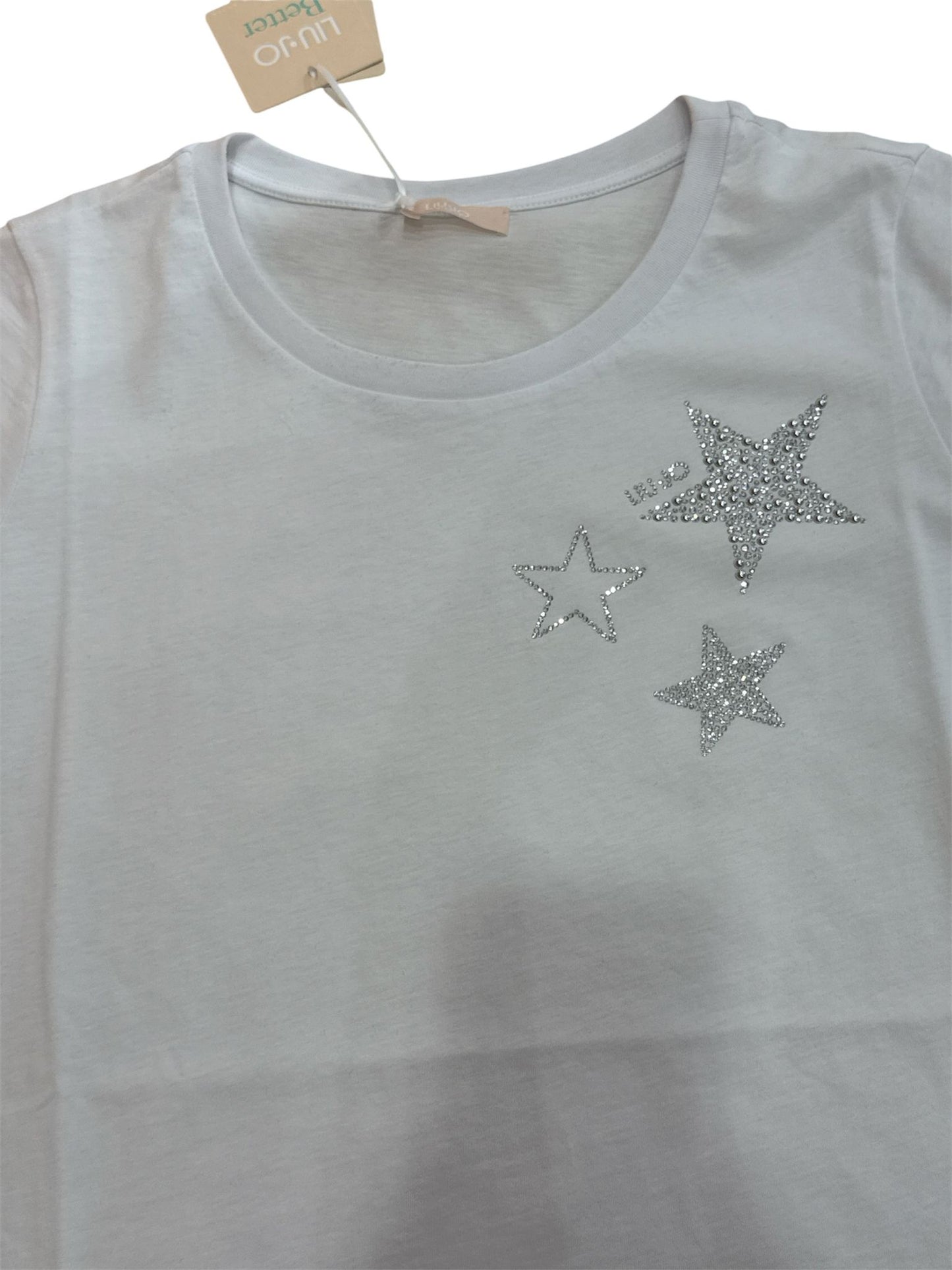 T-shirt LIU JO donna stelle con stass