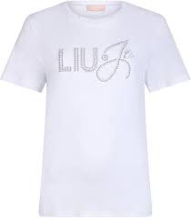 T-shirt LIU JO donna maxi logo con borchie