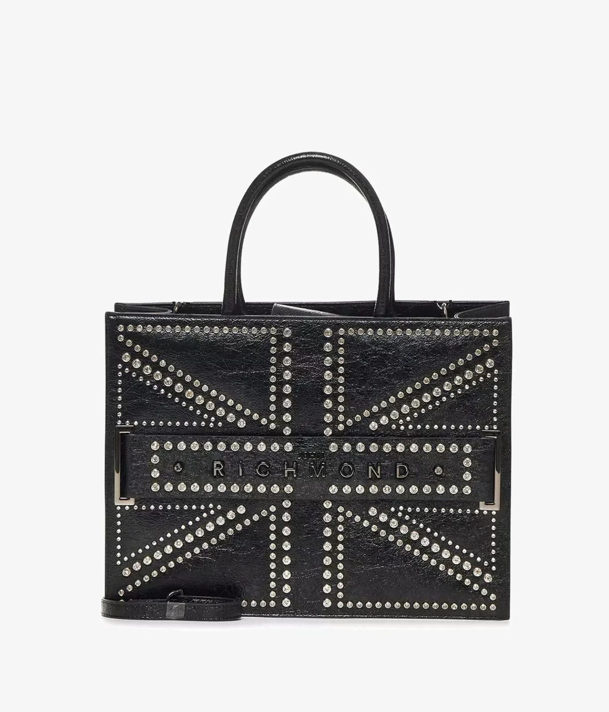 Borsa JOHN RICHMOND in strass nera lucida