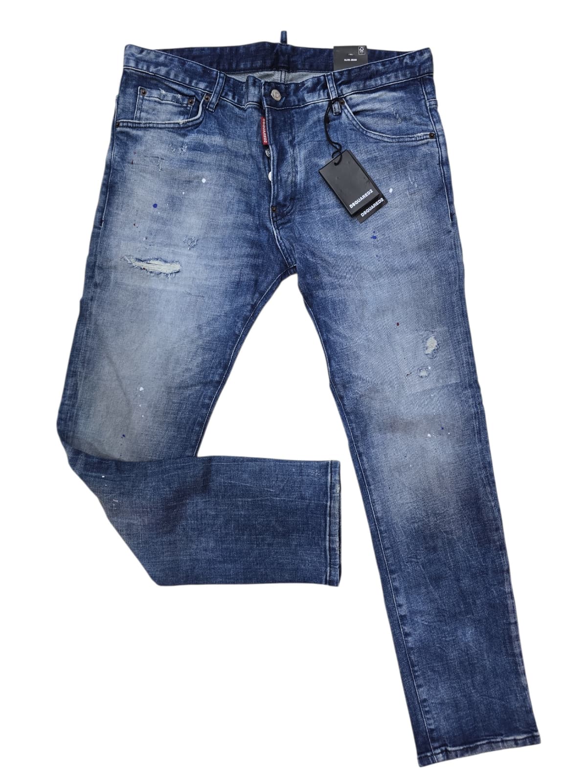 Jeans Dsquared2 slim fit in strappi 1196