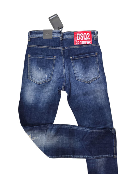 Jeans Dsquared2 slim fit in strappi 1196