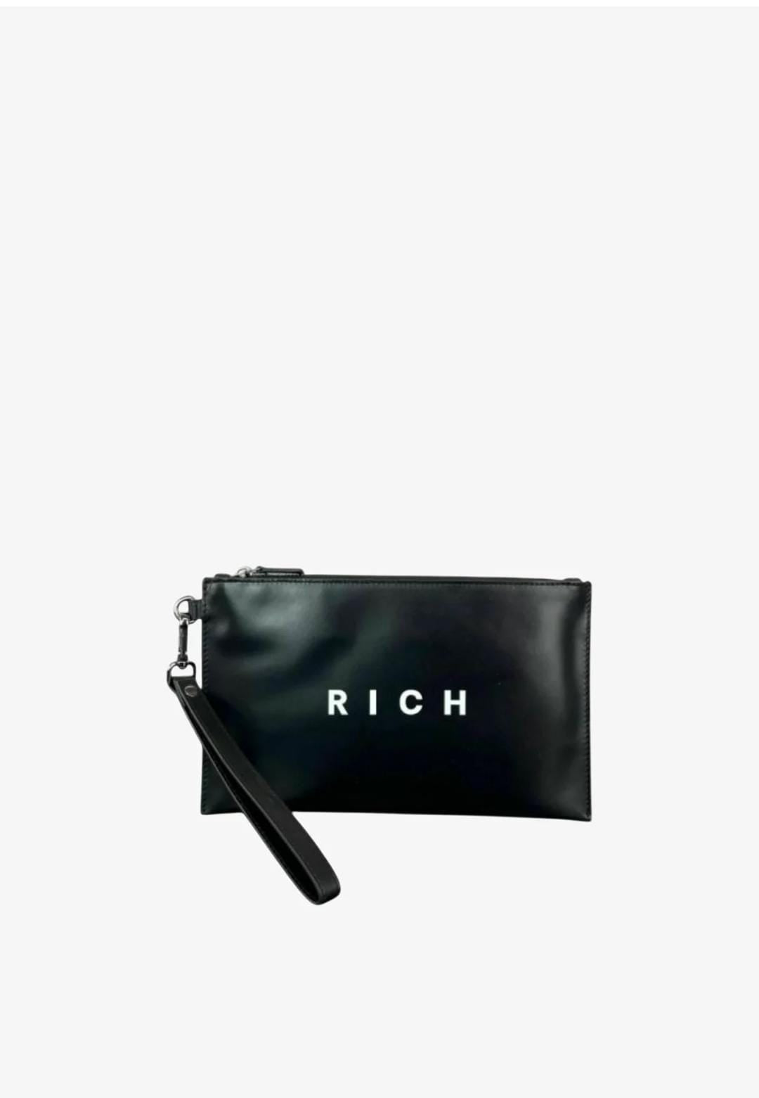 Pochette John richmond con logo bianco