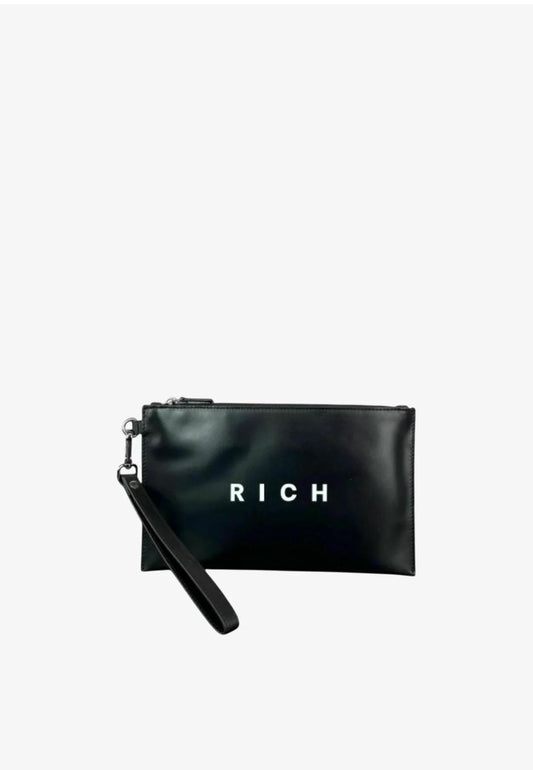 Pochette John richmond con logo bianco