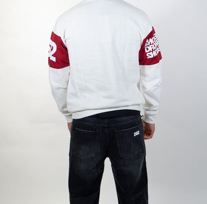 Felpa DS2 DROP SEASON2  Girocollo  MAXI LOGO ROSSO
