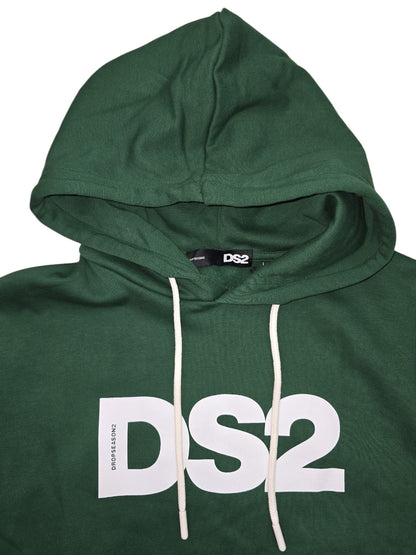 Felpa DS2 DROP SEASON 2 logo in stampa verde 325