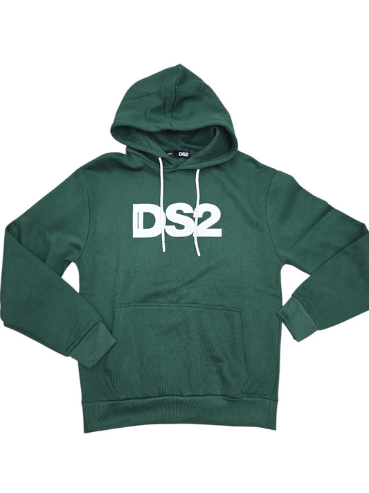 Felpa DS2 DROP SEASON 2 logo in stampa verde 325