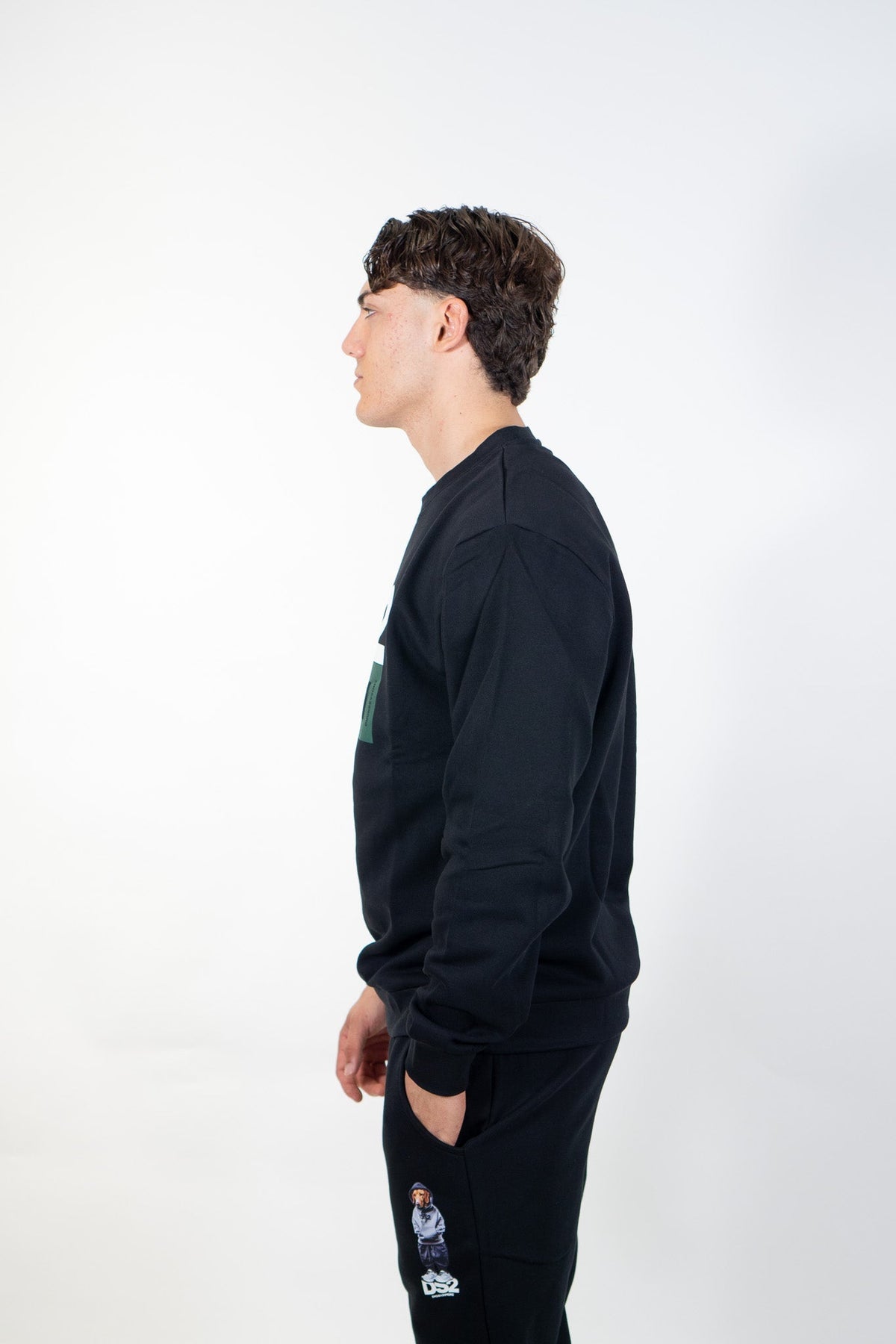 Felpa DS2 Drop Season2 maxi logo con cagnolino