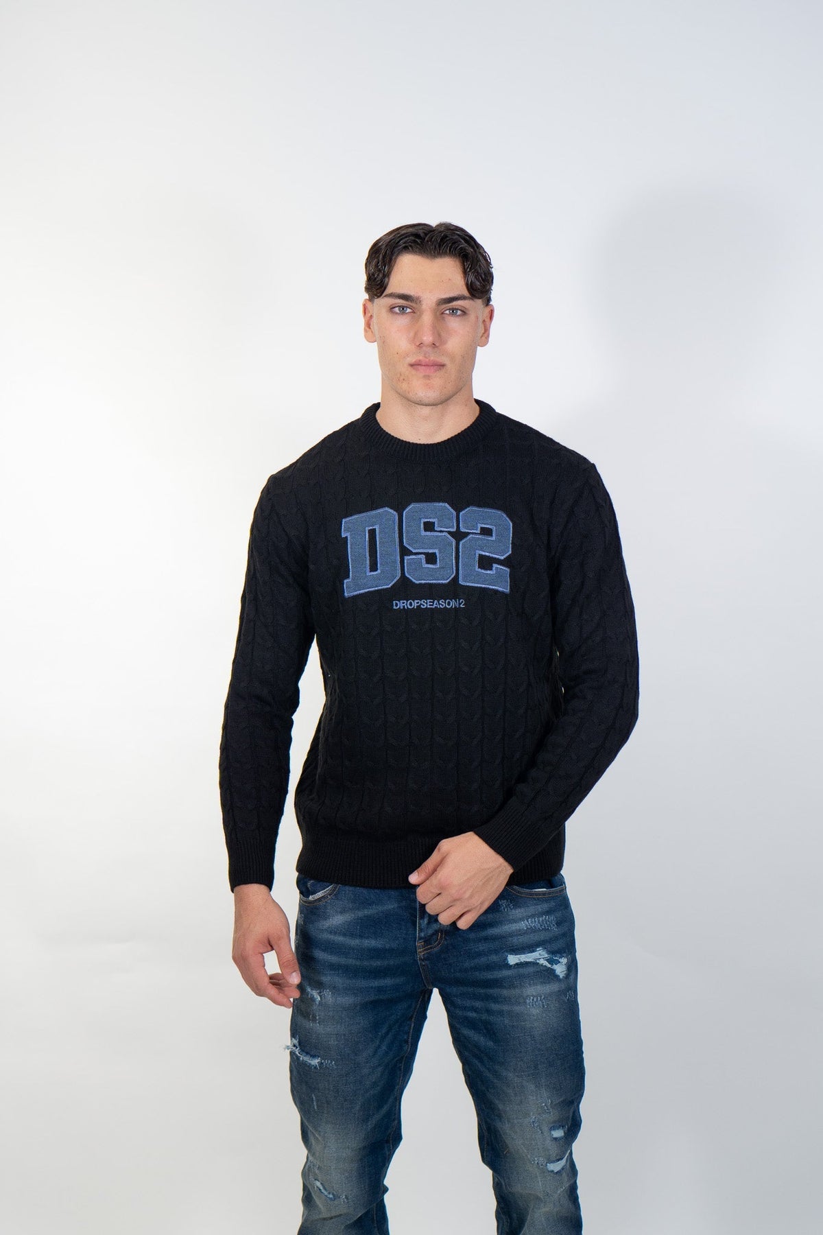 Maglioncino DS2 DropSeason2 maxi Logo in ricamo
