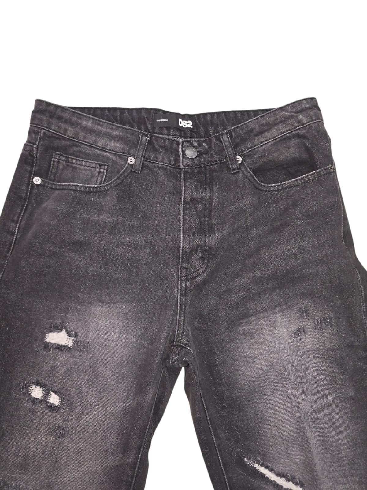 Jeans DROPSEASON2 strappati logo dietro la tasca