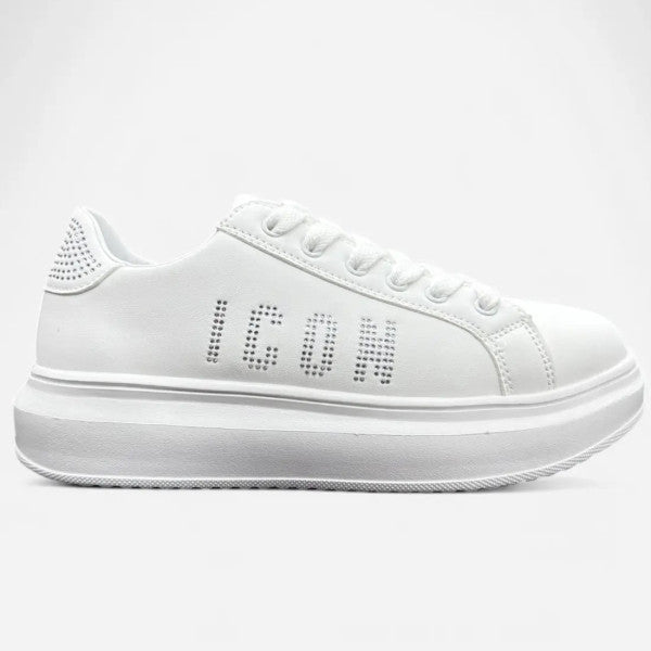 Sneaker ICON Donna con strass in logo