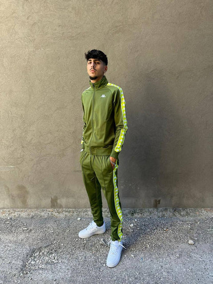 Tuta KAPPA in acetato Green Twist-Green Sulphur