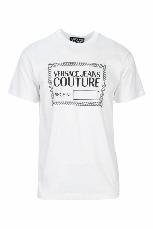 T-shirt VERSACE COUTURE con logo centrale Nero