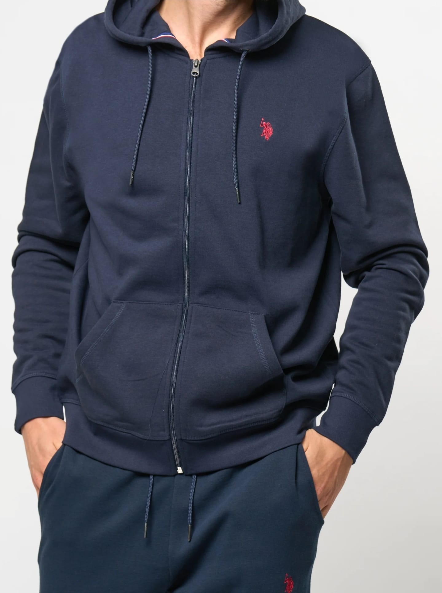 Felpa con cappuccio e Zip U.S POLO ASSN