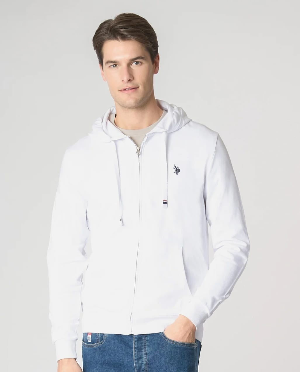 Felpa con cappuccio e Zip U.S POLO ASSN