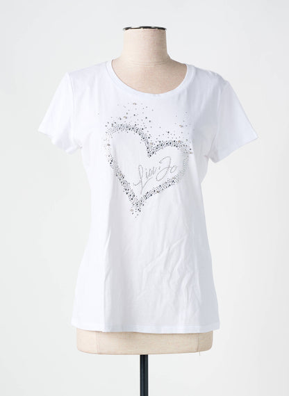 T-shirt LIU-JO in cotone  con strass a cuore